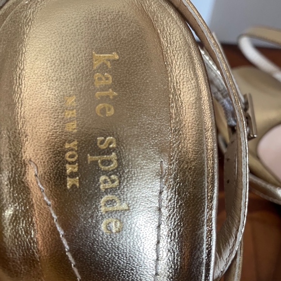 kate spade Shoes Kate Spade Gold Bow Strappy Sandal Poshmark